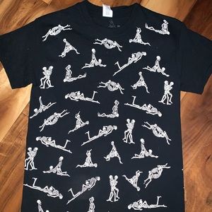 Sex skeleton shirt.